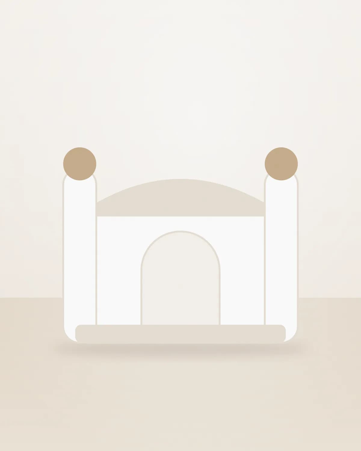 Mini White Bounce House