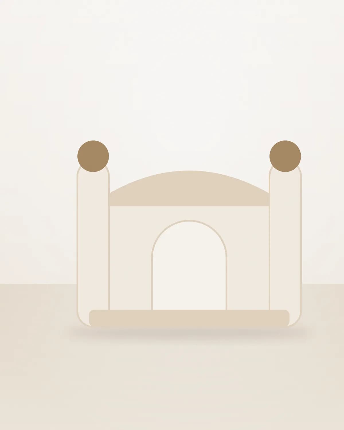Mini White Bounce House