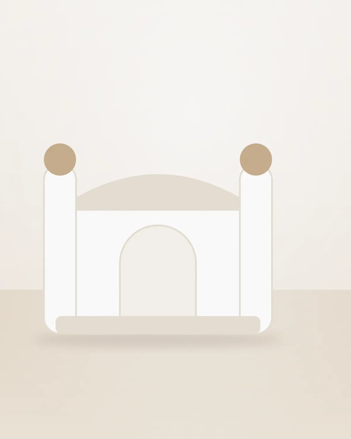 Mini White Bounce House